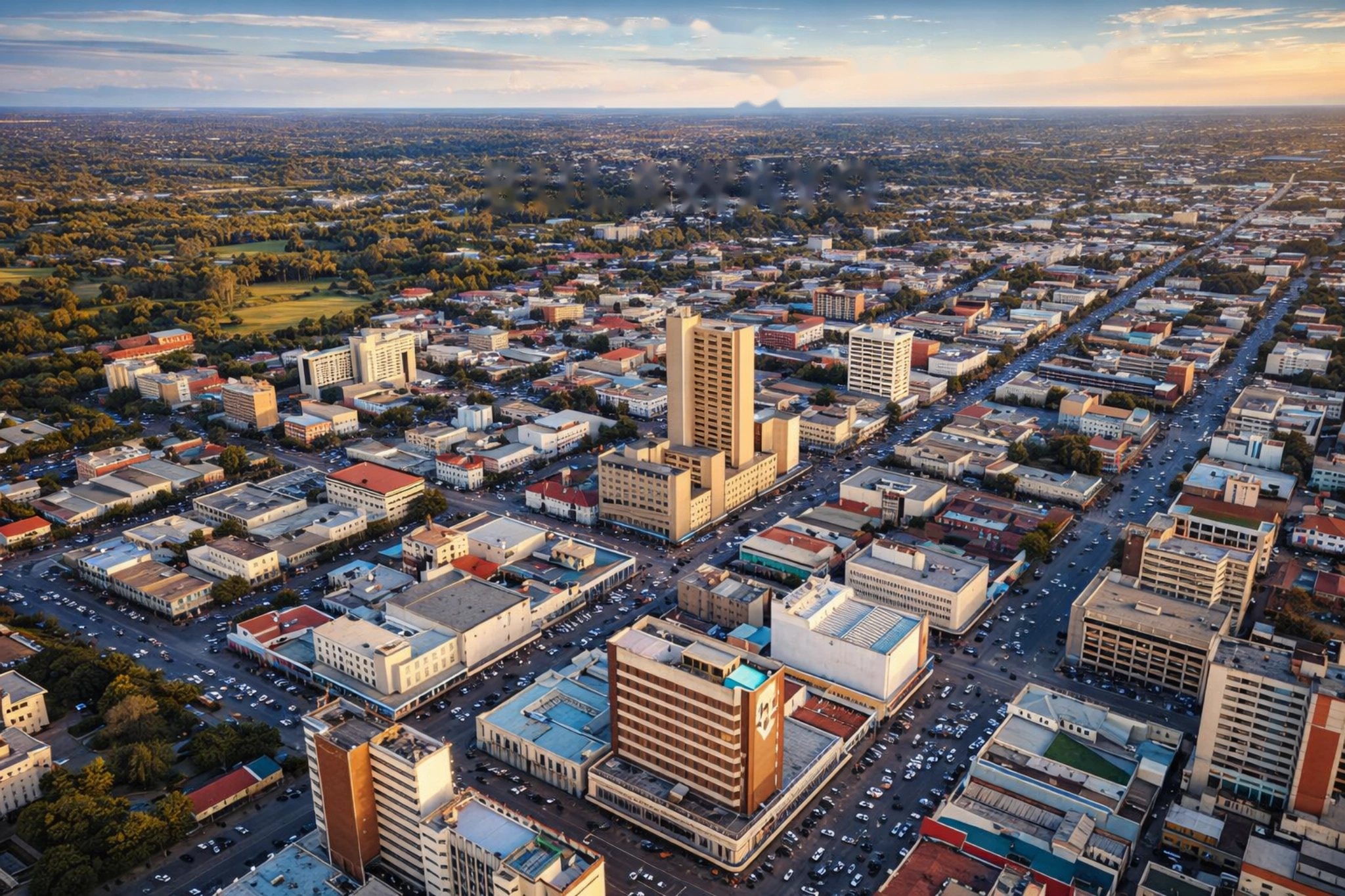 Aerial image of Bulawayo